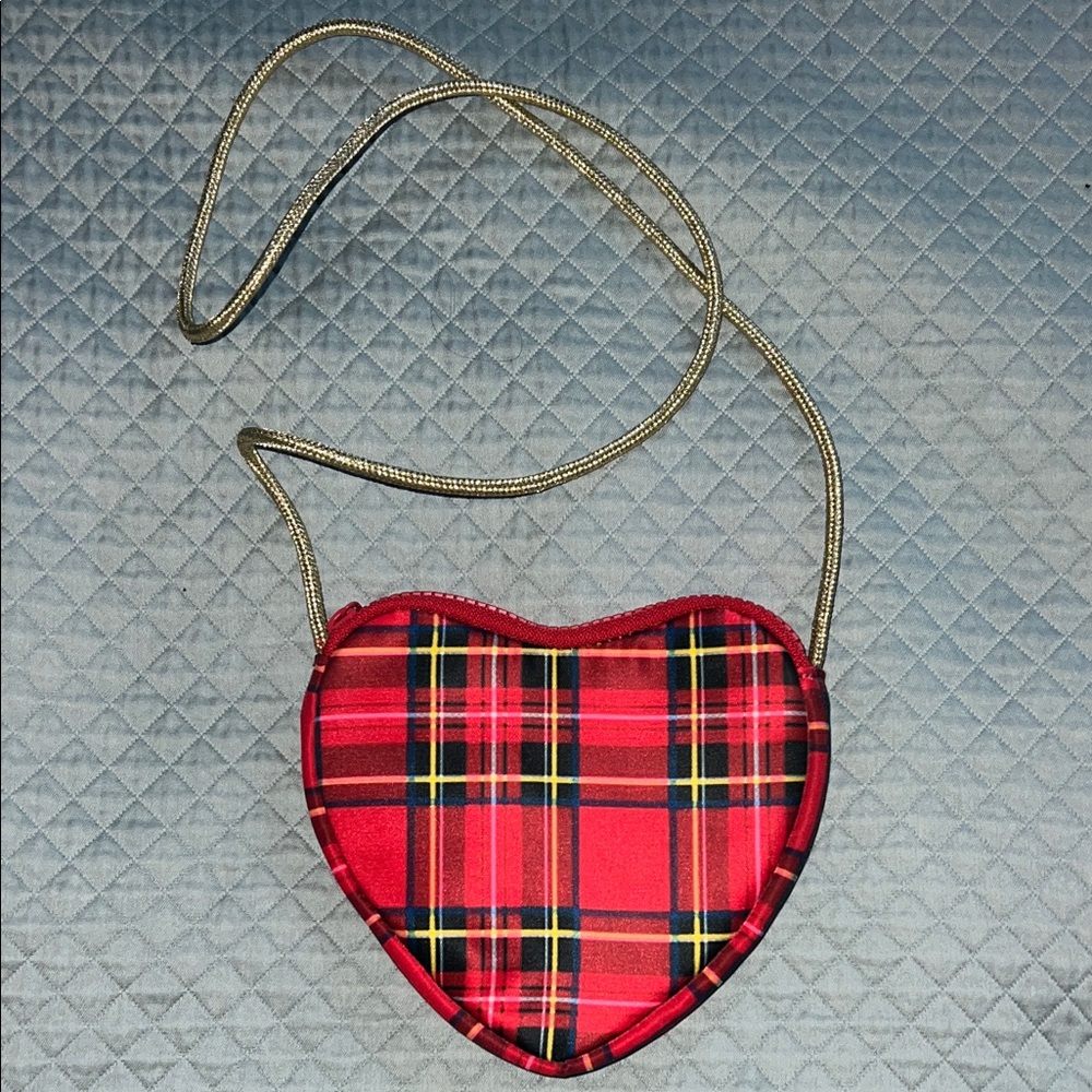 Crewcuts Factory Heart-Shaped Plaid Kids Bag - Picture 3 of 5